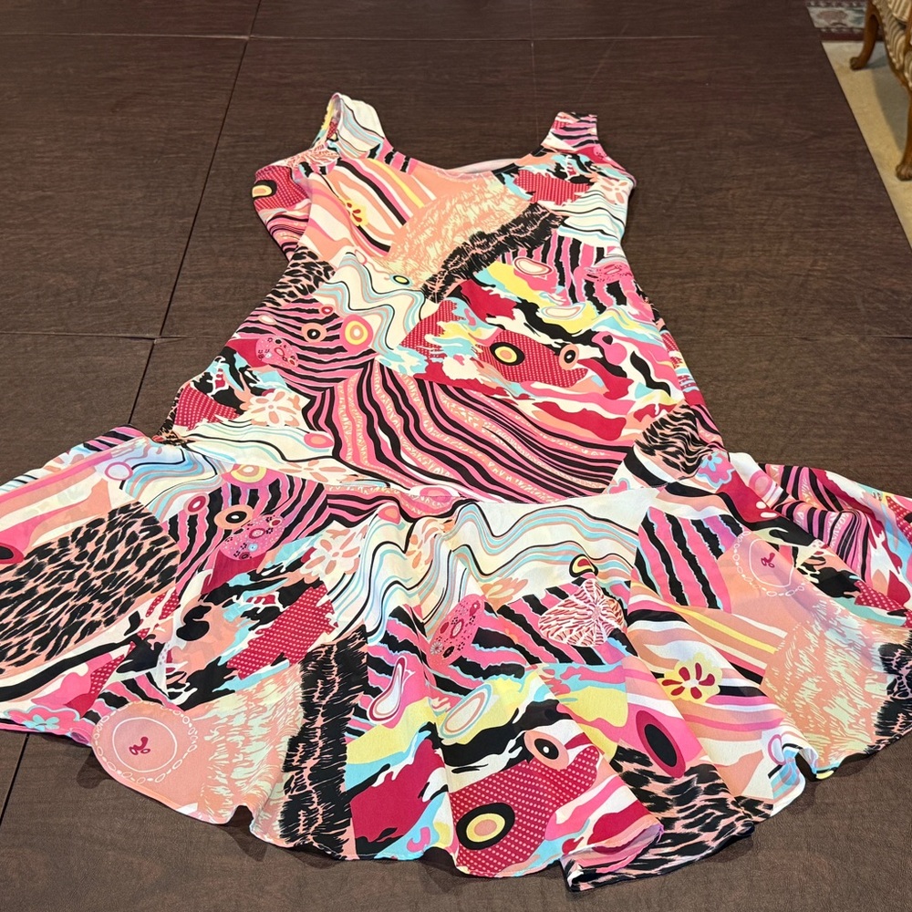 Vibrant Abstract Print Women's Casual Dress